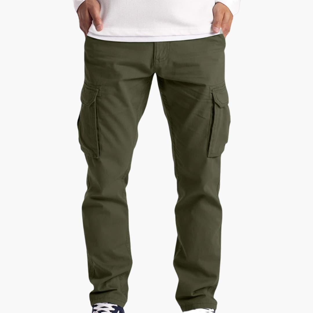 Herren Sommer Cargohose mit Taschen und verstellbarem Bund