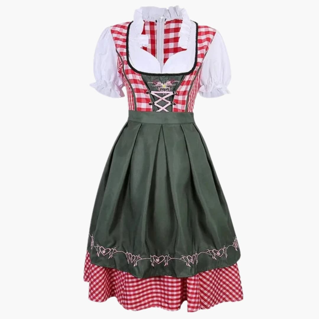 Traditionelles Dirndl kleid mit Schürze für Damen - Oktoberfest 2025