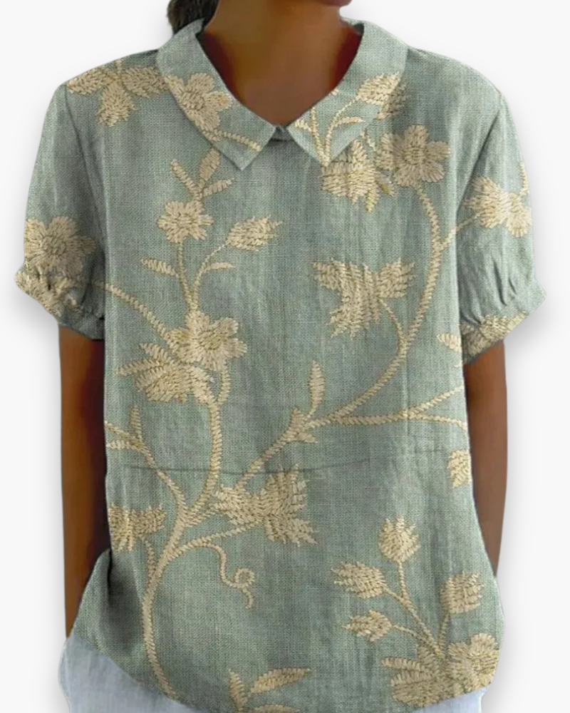 Damen Verspielt Blumendruck Hemdbluse | Locker