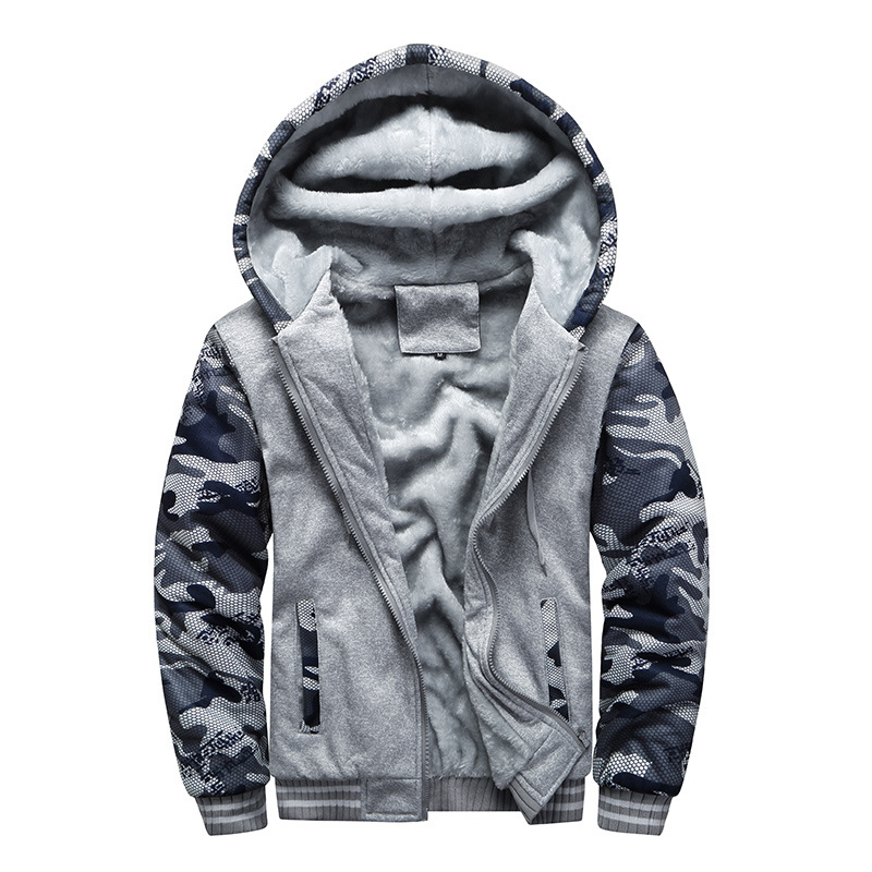 Gemütliche Fleecejacke mit Kapuze für Männer