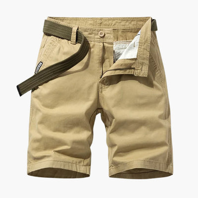 Herren-Cargo-Shorts aus Mischgewebe mit verstellbarem Gürtel und Taschen