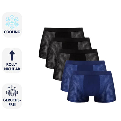 Sommerfrische Boxershorts für Herren - Atmungsaktive Kühlende Unterhosen (5er-Pack)