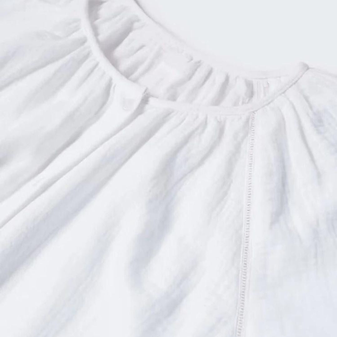 Midikleid im Hemdchenstil mit Puffärmeln