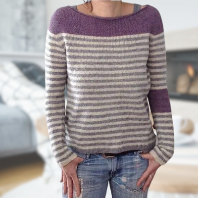Rundhals-Strickpullover für Damen