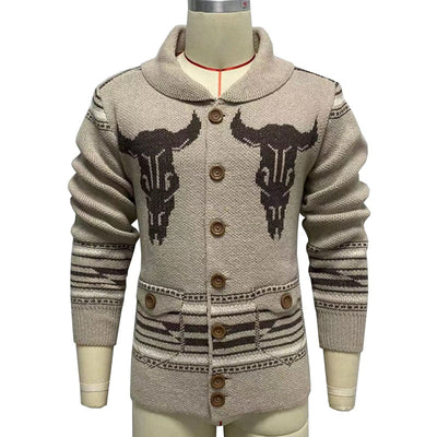 Vintage-WinterStrickjacke für Männer