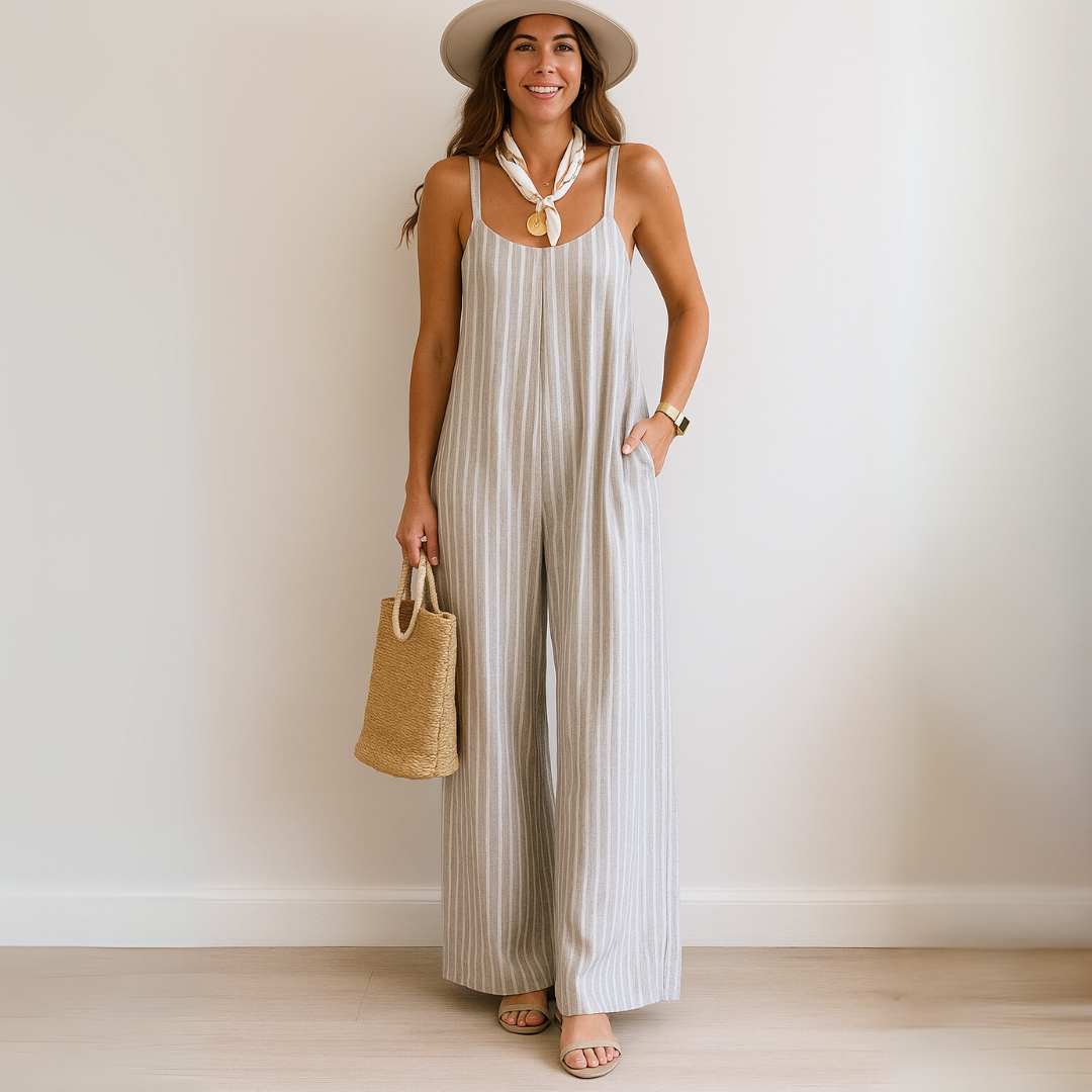 Nicole™ | Lässiger gestreifter Jumpsuit