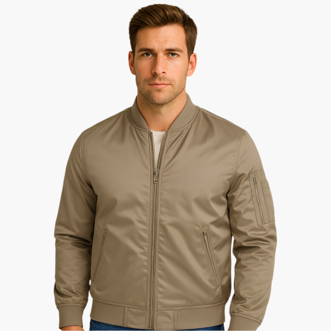 Herren Fliegerjacke mit geripptem Kragen