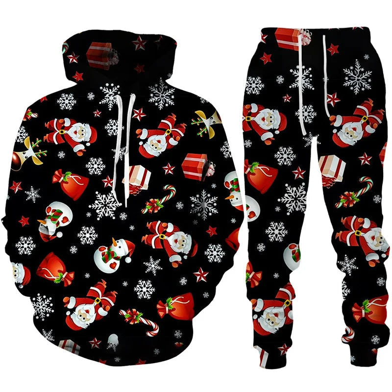 Fröhliches Weihnachts-Lounge-Set für Herren und Damen