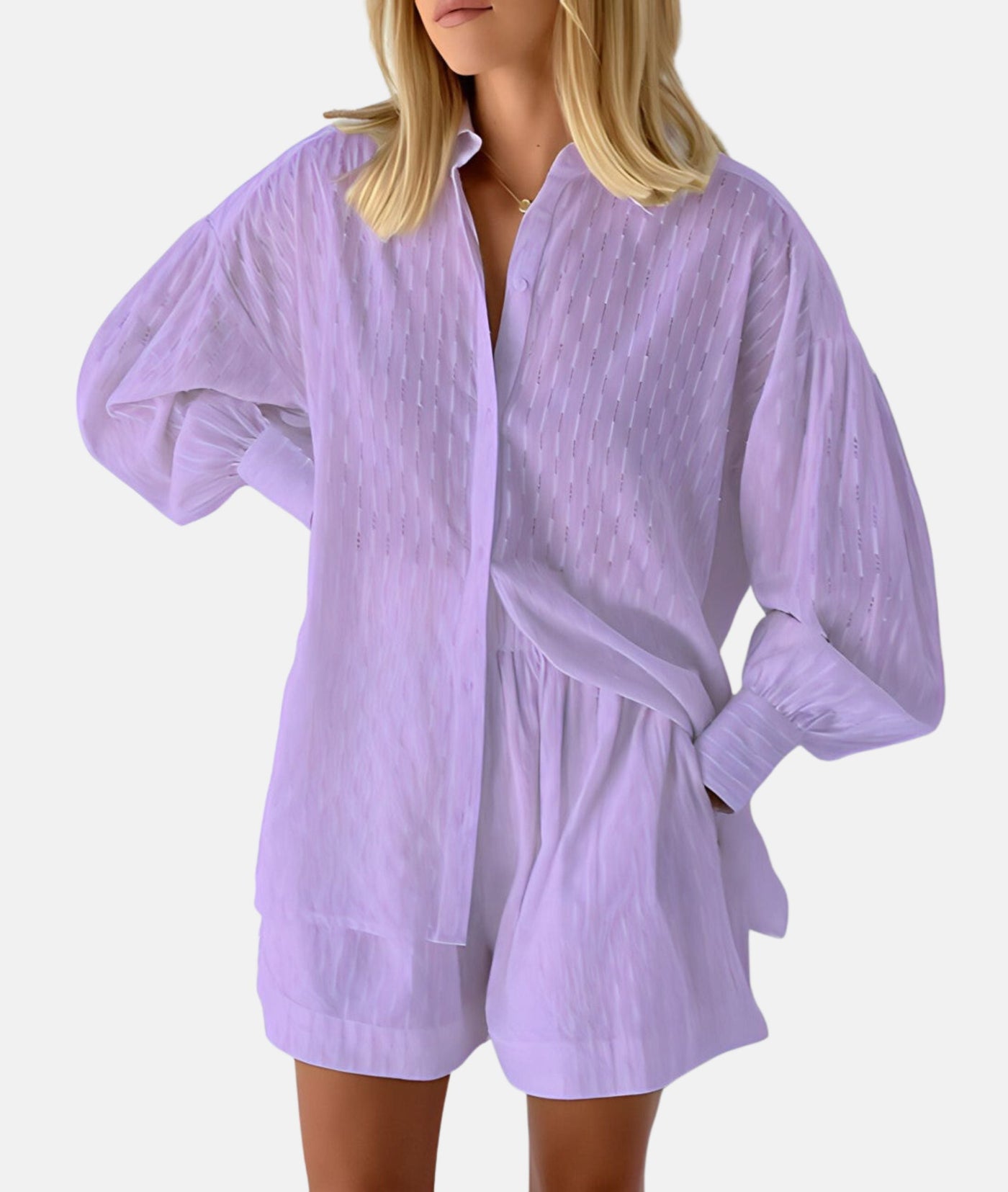 Elegantes Set aus Hemd und Shorts