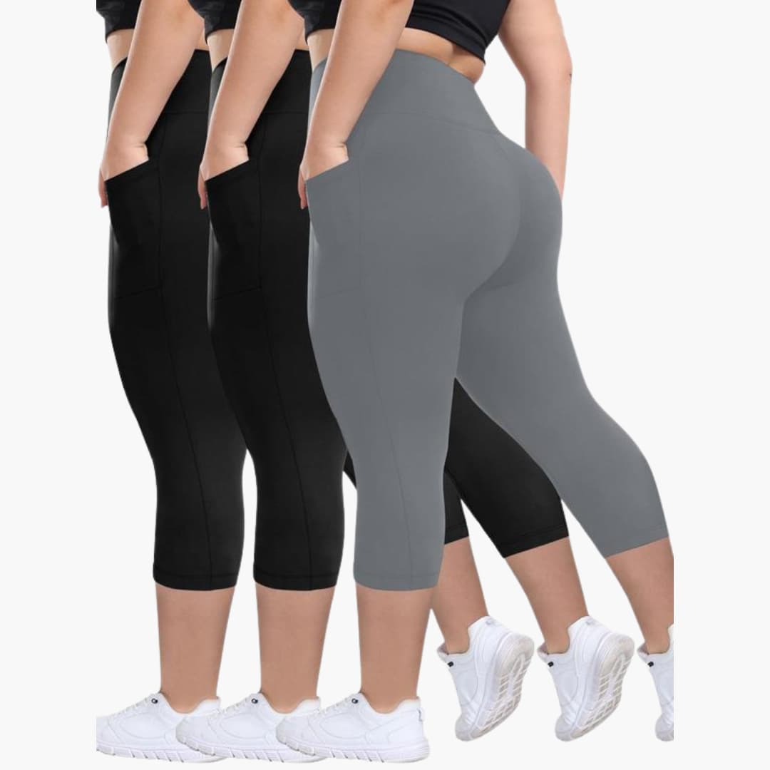 Capri-Leggings Set - Für Damen mit hoher Taille Sport