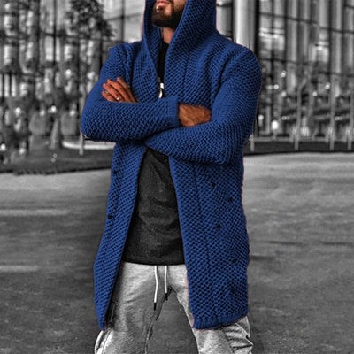 Lässige Strickjacke mit Kapuze für Männer