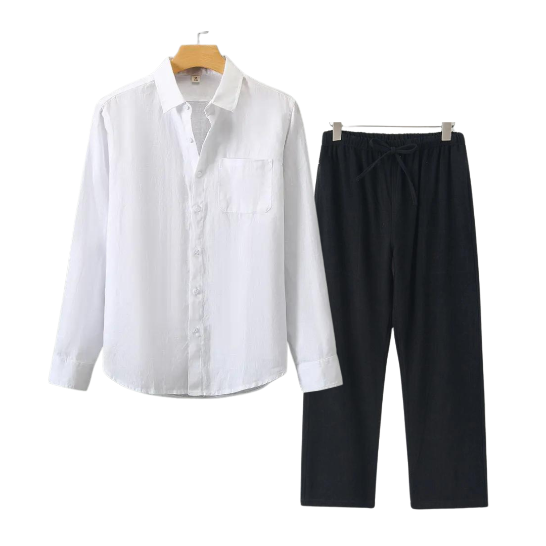 Herren Leinen Set im Old Money Stil, klassisch und stilvoll