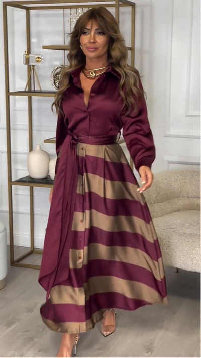 Vandana – Gestreiftes Maxi Kleid