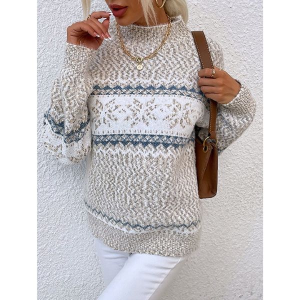 Kuscheliger Pullover mit geripptem Rollkragen