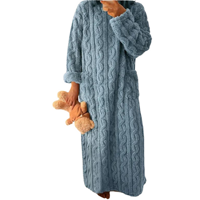 Lounge-Kleid aus Kabelstrick für Damen