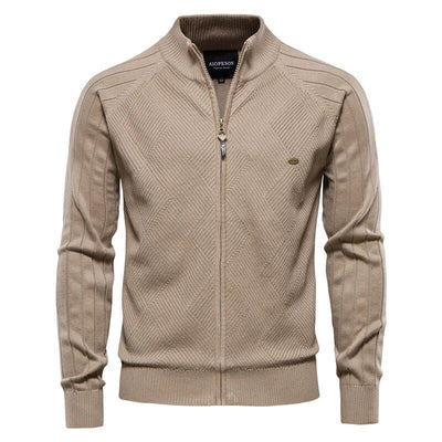 Schicke Jacke mit Rundhalsausschnitt und Reißverschluss für Herren