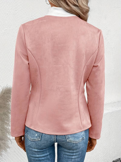 Lässige Rundhalsjacke für Frauen
