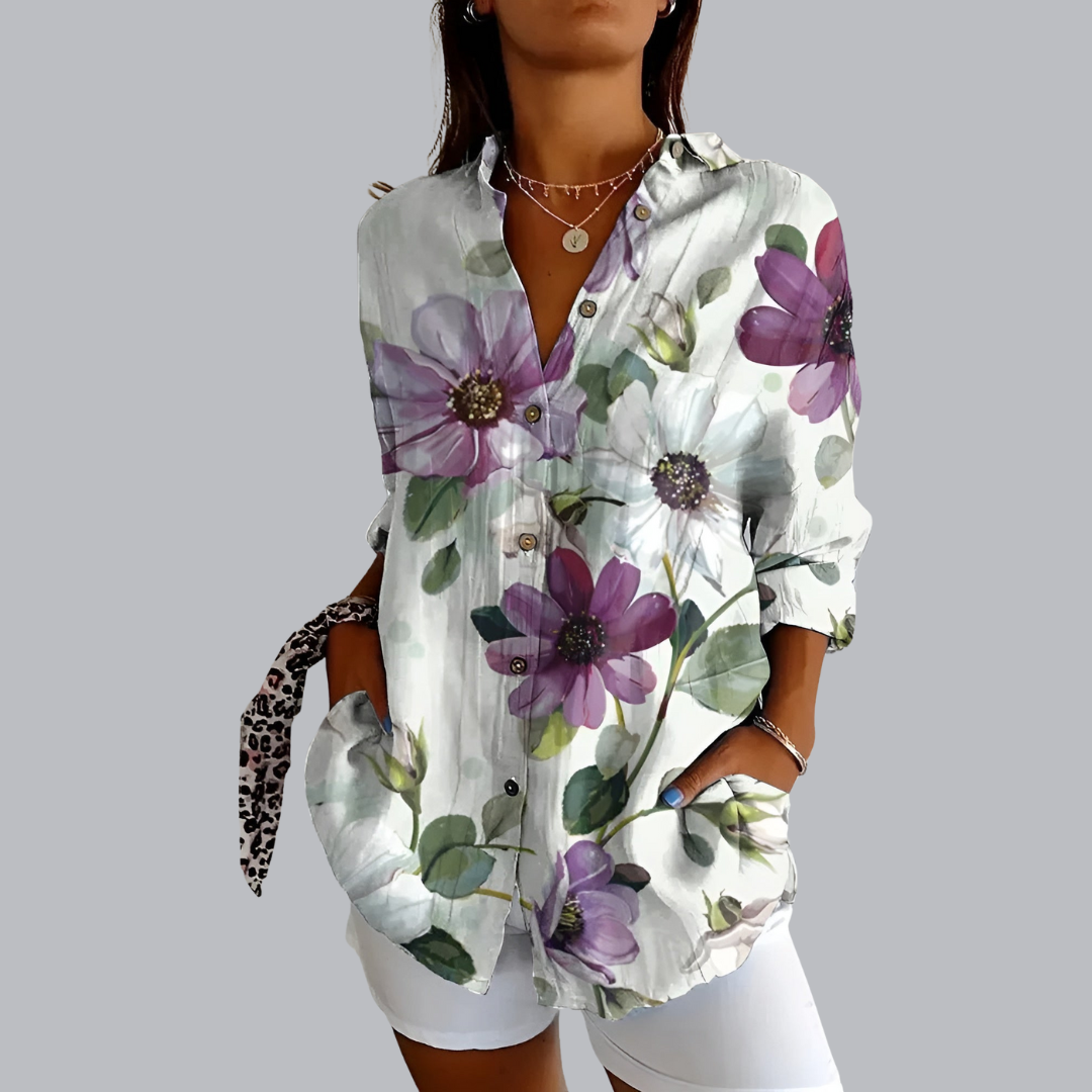 Tunika für Damen - Luftige Elegante Bluse mit Print für den Sommer 2024