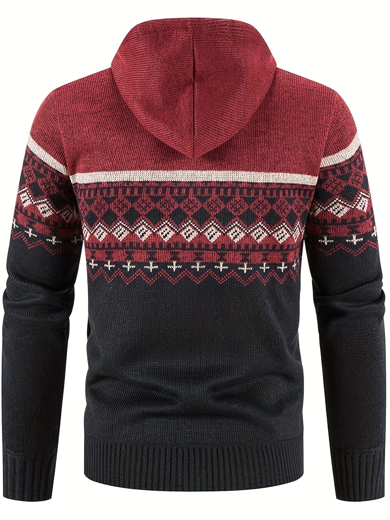 Strick-Hoodie mit Rautenmuster für Herren