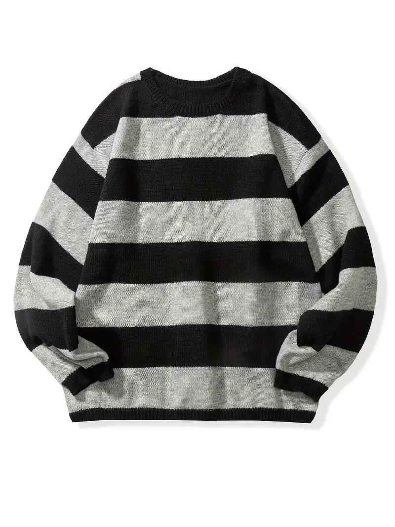 Retro-Strickpullover mit Streifen für Herren