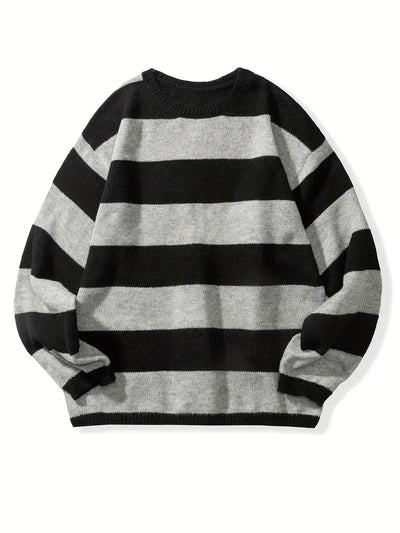 Retro-Strickpullover mit Streifen für Herren
