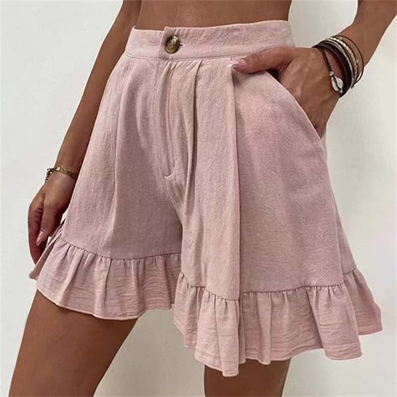 Kylie Bermudas Damen | Sommerliche elegante lässige einfarbige Shorts