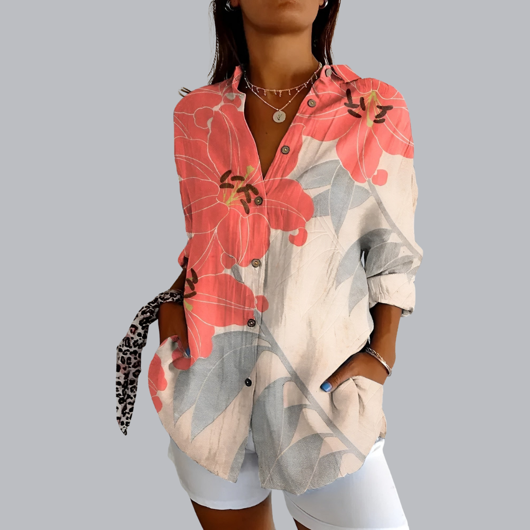 Tunika für Damen - Luftige Elegante Bluse mit Print für den Sommer 2024