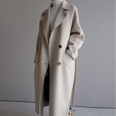 Eleganter Langmantel mit Gürtel für Frauen