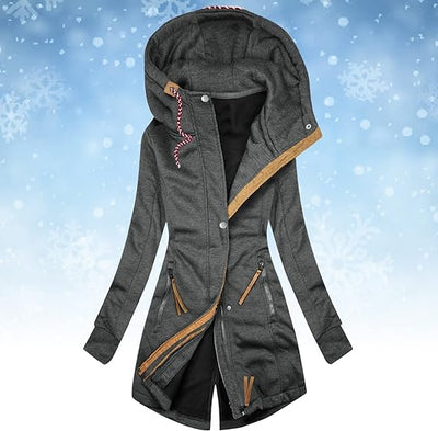 Stylische Lange Kapuzenjacke für Frauen