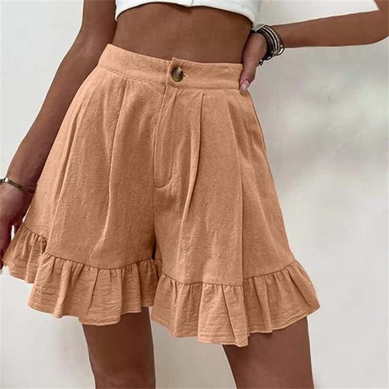 Kylie Bermudas Damen | Sommerliche elegante lässige einfarbige Shorts