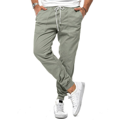 Lockere Herren Casual Freizeithose im einfarbigen Design