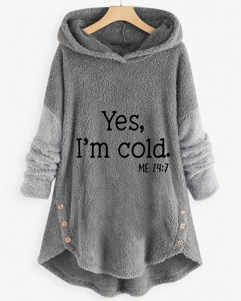 Lockerer Pullover mit Tunnelzug und Kapuze für Damen
