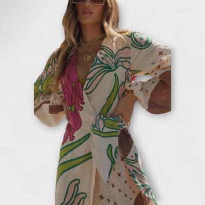 Tracey - Maxikleid mit Taillengürtel