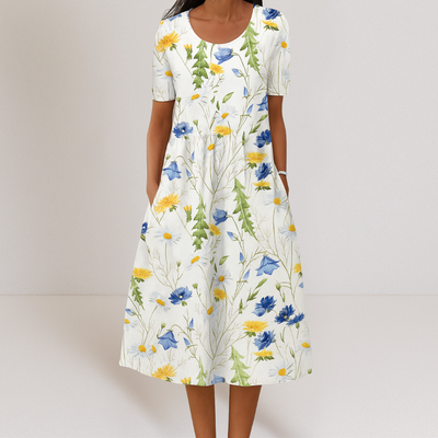 Annette™ | Elegantes bauchbedeckendes Kleid