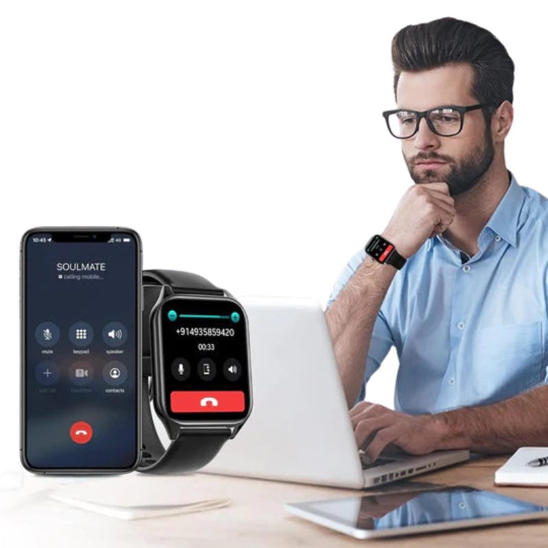 David GlucoTrack Smartwatch – Blutzuckermessgerät mit Pulsmessung, GPS und Fitness-Tracking