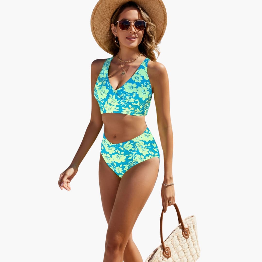 Eleganter Crossover-Bikini - Damen Zweiteiler für den Sommer