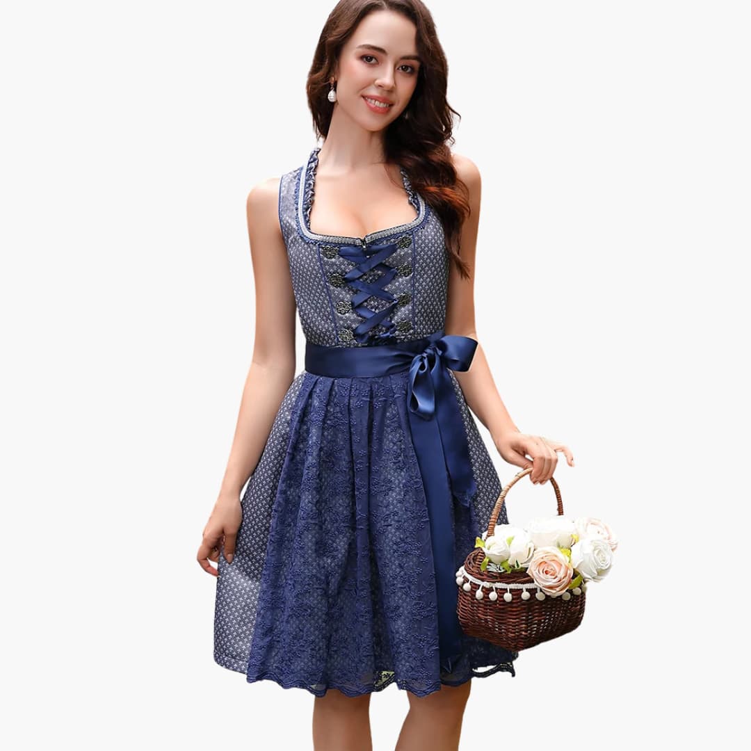 Dirndl kleid mit Spitzen­schürze für Damen - Oktoberfest 2025
