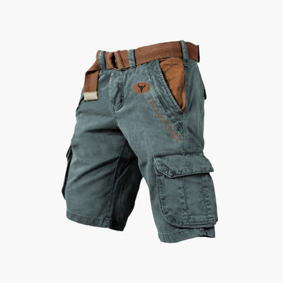 Sommer Cargo Shorts für Herren - Leichte Kurze Wanderhose mit Gürtel für Outdoor