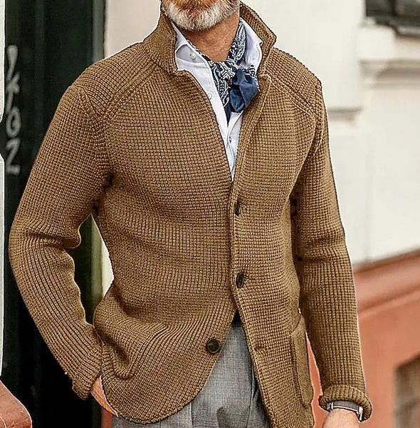 Retro-Patchwork-Blazer für Herren