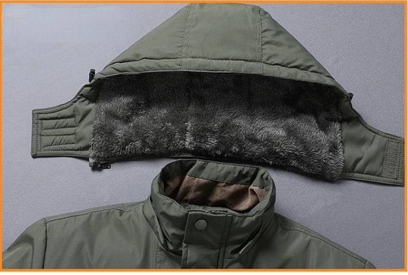 Wasserdichte Jacke mit Plüschpelz-Futter für Herren