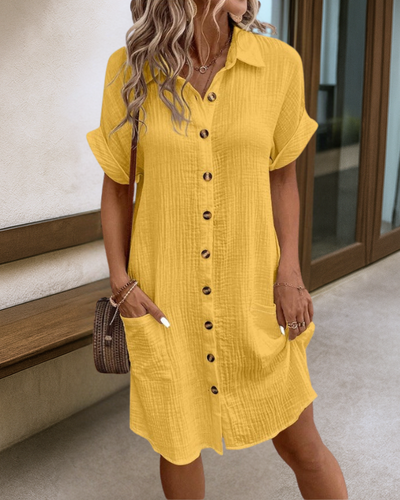 Adelle | Komfortables Button-Dress mit Taschen