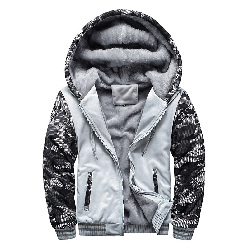 Gemütliche Fleecejacke mit Kapuze für Männer