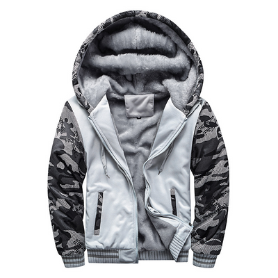 Gemütliche Fleecejacke mit Kapuze für Männer