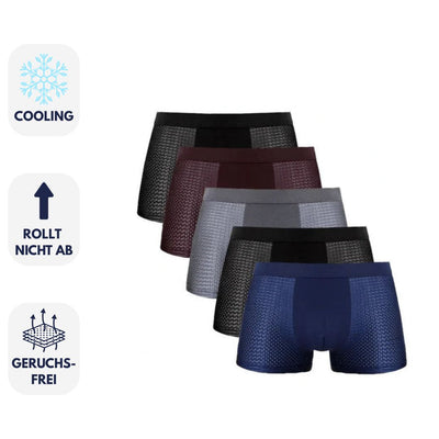 Sommerfrische Boxershorts für Herren - Atmungsaktive Kühlende Unterhosen (5er-Pack)