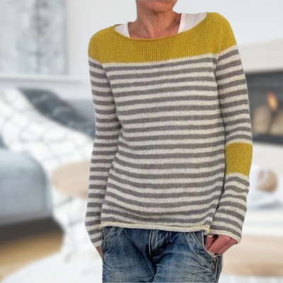 Rundhals-Strickpullover für Damen