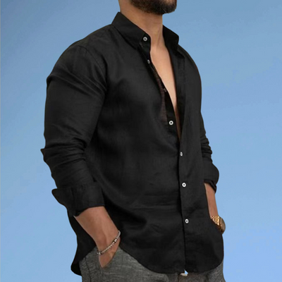 Thomas | Sommerliches Baumwollhemd mit italienischem Kragen