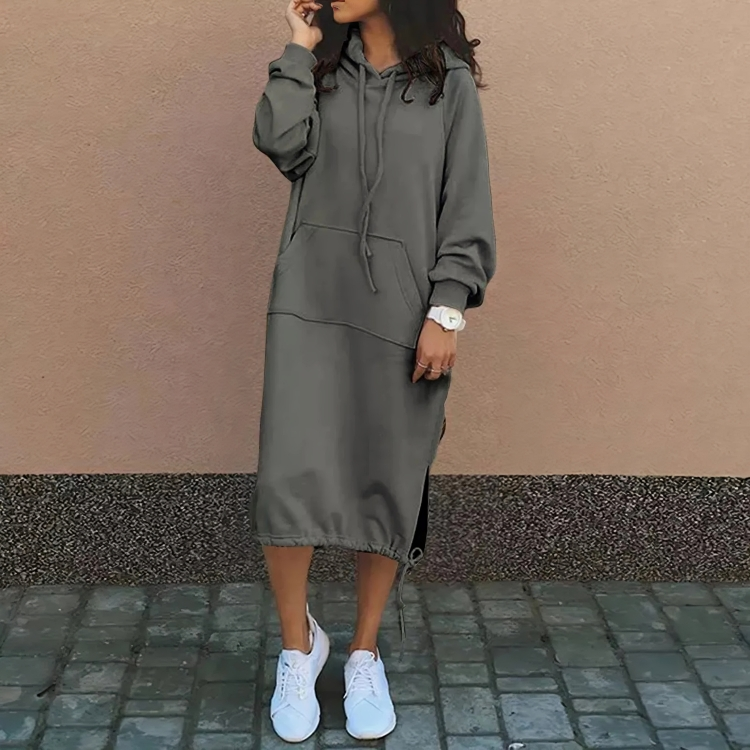 Lässiges Kapuzenkleid für Frauen