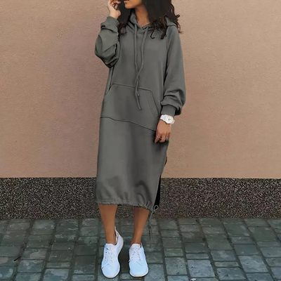 Lässiges Kapuzenkleid für Frauen