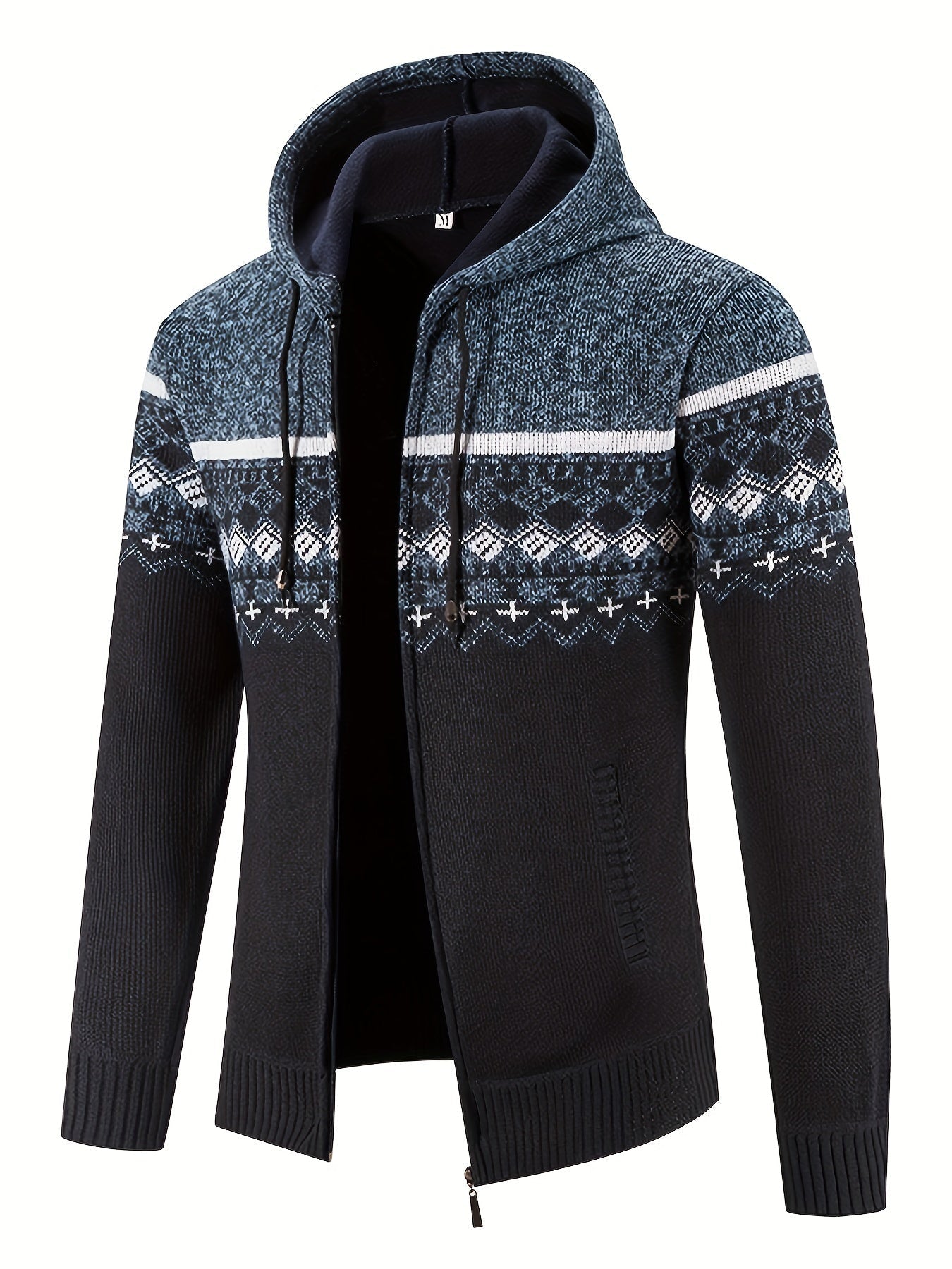 Strick-Hoodie mit Rautenmuster für Herren