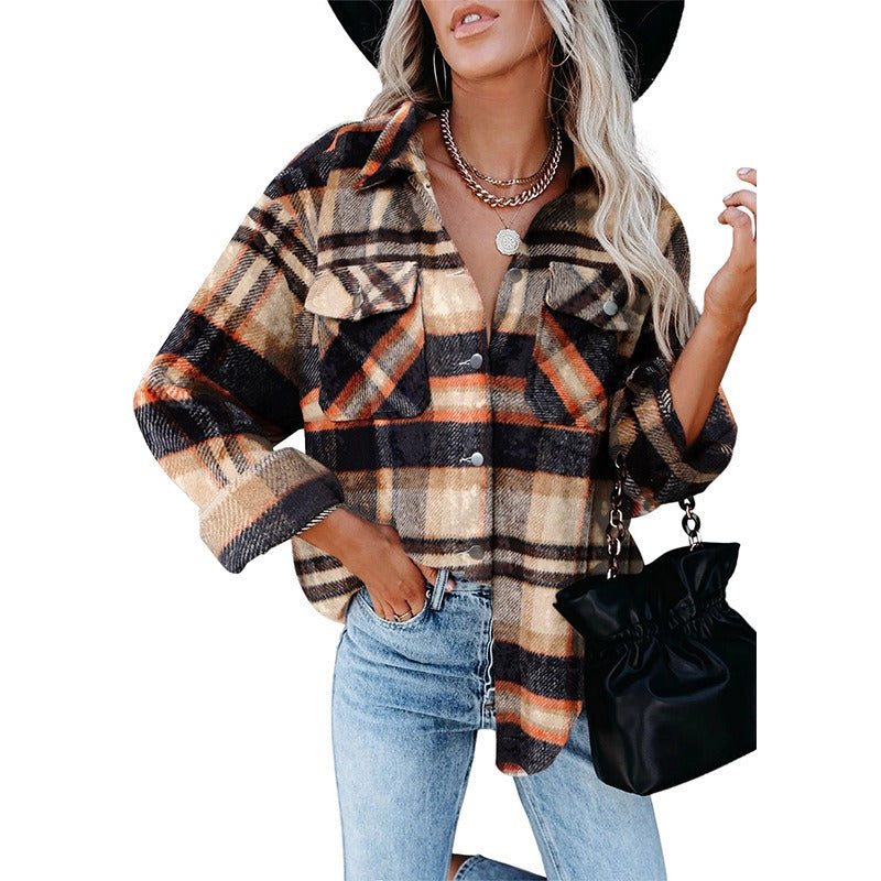 Klassisch karierte Jacke für Damen